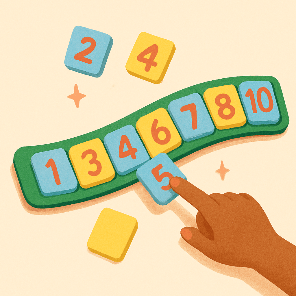 Learning Resources Magnetic Number Line 1-100 on a whiteboard
